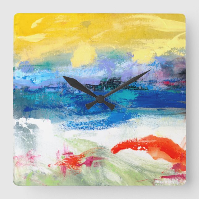 Air Apparent I Square Wall Clock (Front)