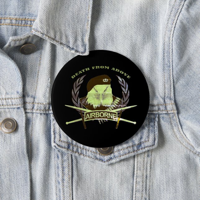 Air assault units military insignia style 10 cm round badge (In Situ)