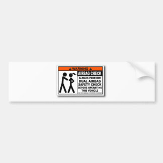 Air bag check bumper sticker
