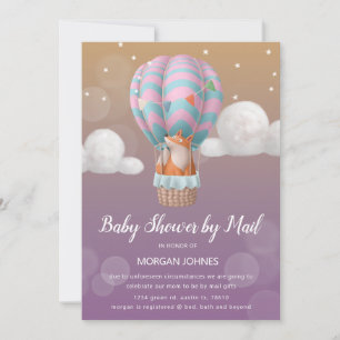 air balloon animals Baby Shower by mail invitation