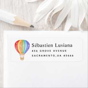 Air Balloon Baby Shower Return Address