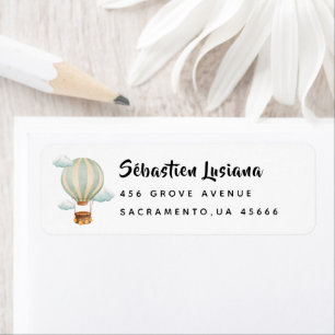 Air Balloon Baby Shower Return Address