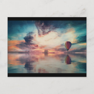 Air balloon - beautiful sky postcard