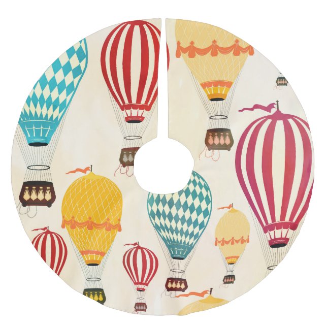 Air balloon: playful pattern design. brushed polyester tree skirt (Front)