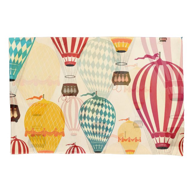 Air balloon: playful pattern design. pillowcase (Front)