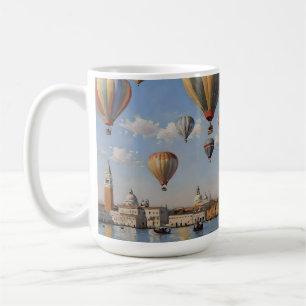 Air Ballooning Over Venice Oil Paint, Coffee Mug