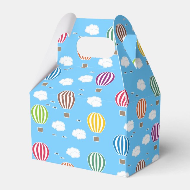 Air Balloons Pattern Favour Box (Back Side)