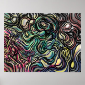 "Air Blob" abstract poster