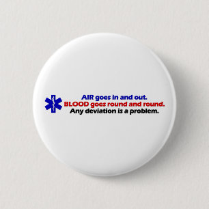 Air/Blood 6 Cm Round Badge