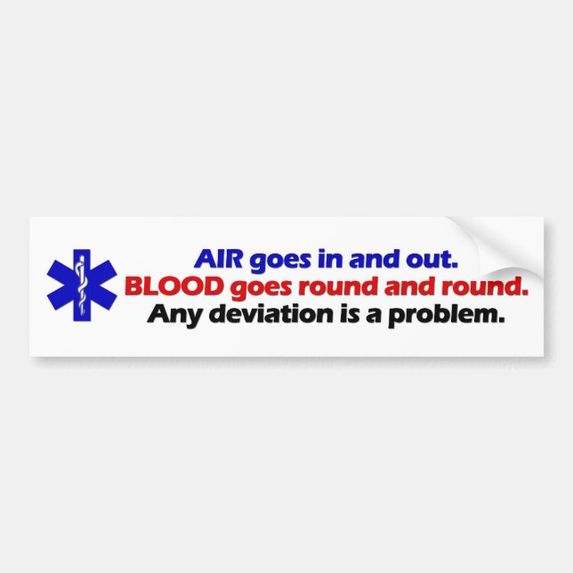 Air/Blood Bumper Sticker (Front)