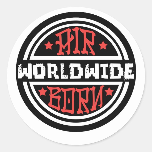 AIR BORN WORLD WIDE STICKER (Front)