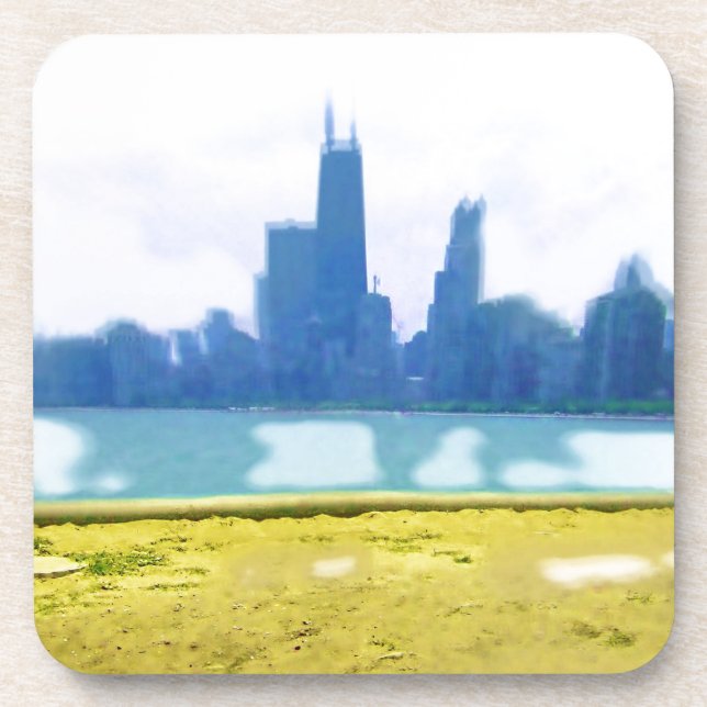 Air Brushed Chicago Coaster (Front)