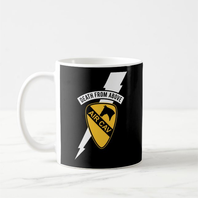 Air Cavalry Helicopter Badge 1St Cav Div Death Fro Coffee Mug (Left)