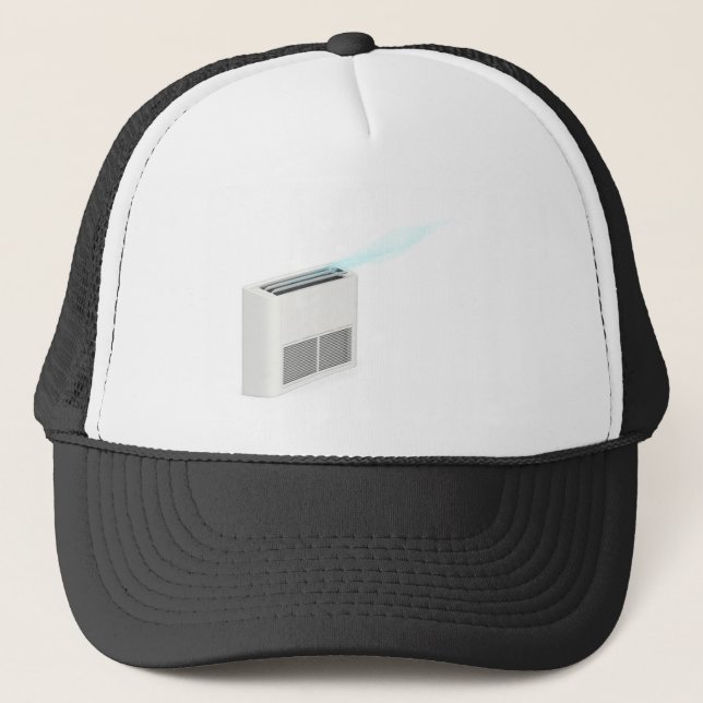 Air conditioner blowing cold air trucker hat (Front)