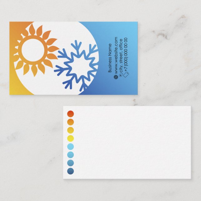 Air conditioner business card (Front/Back)