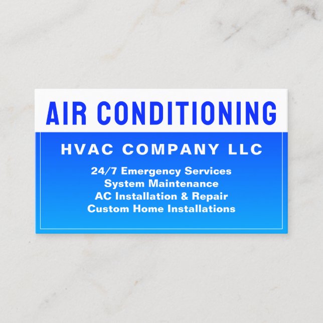 Air Conditioning (AC) Business Card (Front)