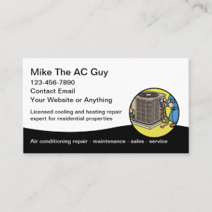 Air Conditioning And Heating Services Business Card