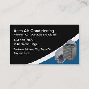 Air Conditioning And Heating Services Business Card