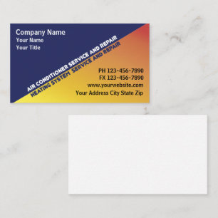 Air Conditioning Business Cards