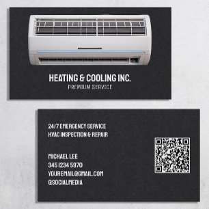 ❄️ Air Conditioning Custom QR Business Card