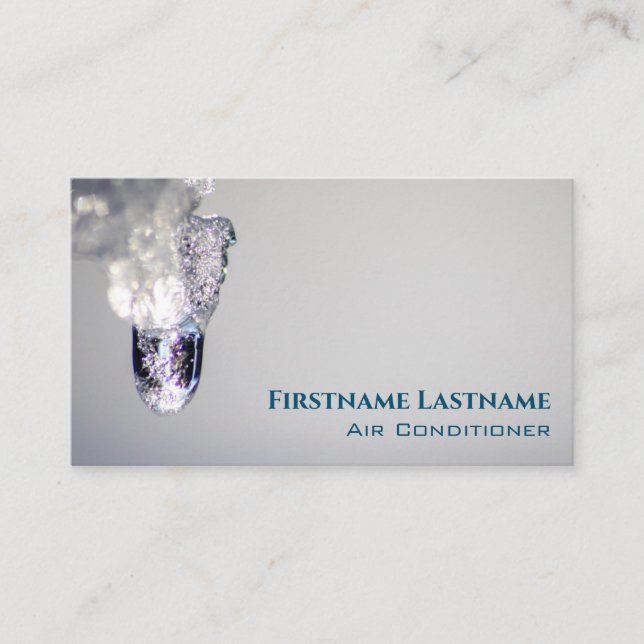 Air Conditioning Expert Cooling Compressor HVAC Business Card (Front)