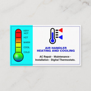 Air Conditioning Heating and Cooling Repair, HVAC Business Card