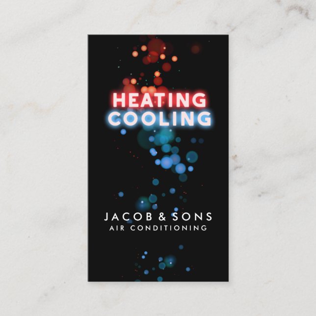 Air Conditioning Heating Cooling Business Card (Front)