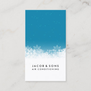 Air Conditioning Heating Cooling Snowflakes Business Card