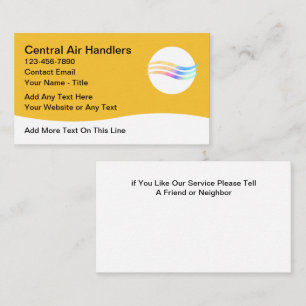 Air Conditioning HVAC Services Business Card
