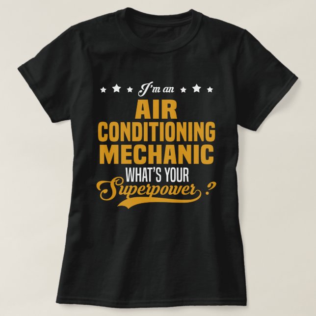 Air Conditioning Mechanic T-Shirt (Design Front)