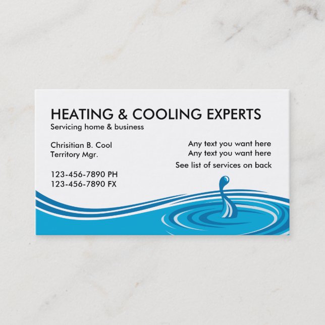 Air Conditioning Services Business Card (Front)