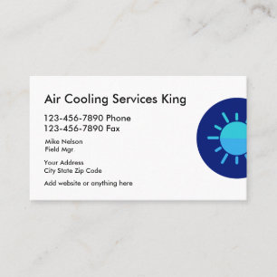 Air Conditioning Services Business Card