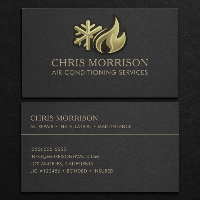 Air Conditioning Services Professional Business Card (Creator Uploaded)