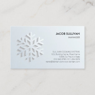 Air Conditioning Snowflake Icon Business Card