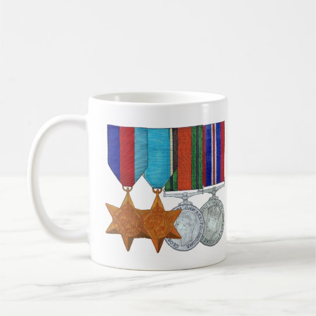 Air Crew Europe Star with Defence Medal Group Mug (Left)