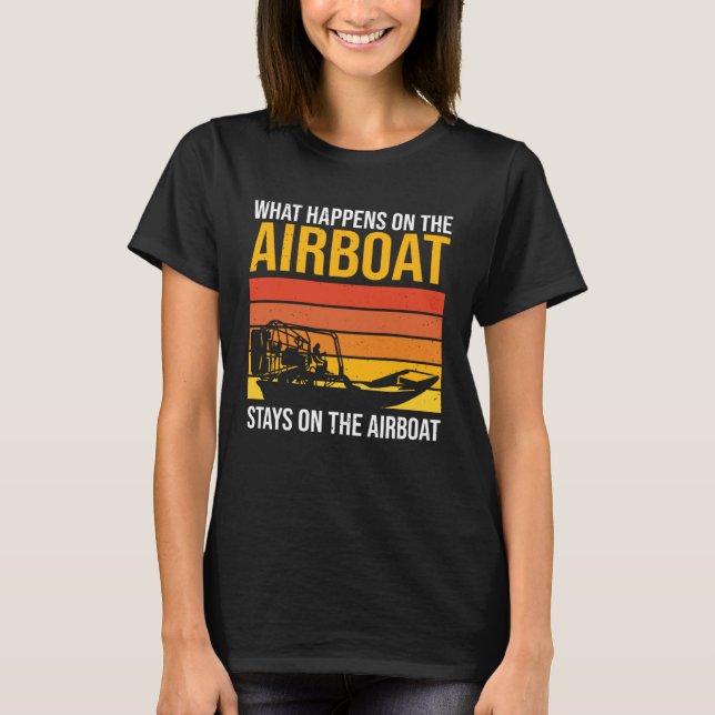 Air cushion boat airboat T-Shirt (Front)