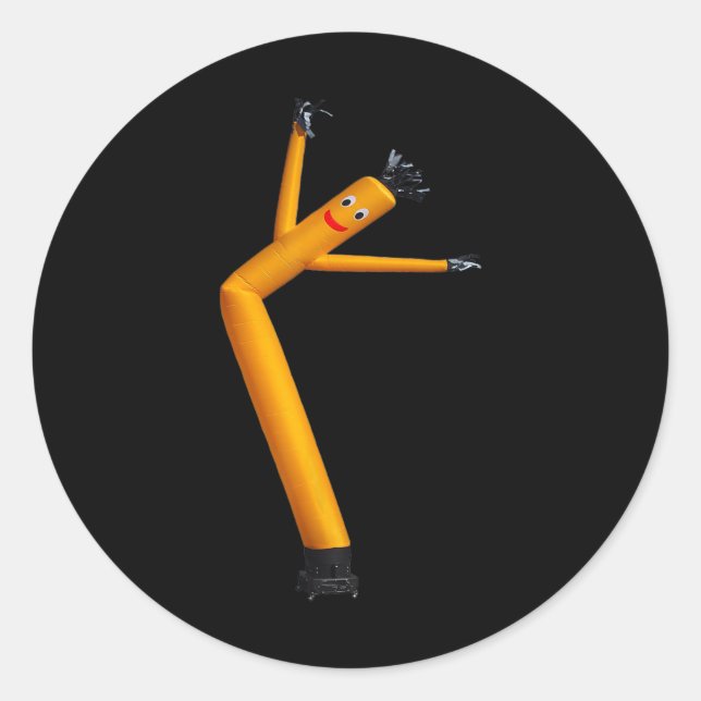 Air Dancer Fun Dancing Gift Wacky Inflatable Wavin Classic Round Sticker (Front)