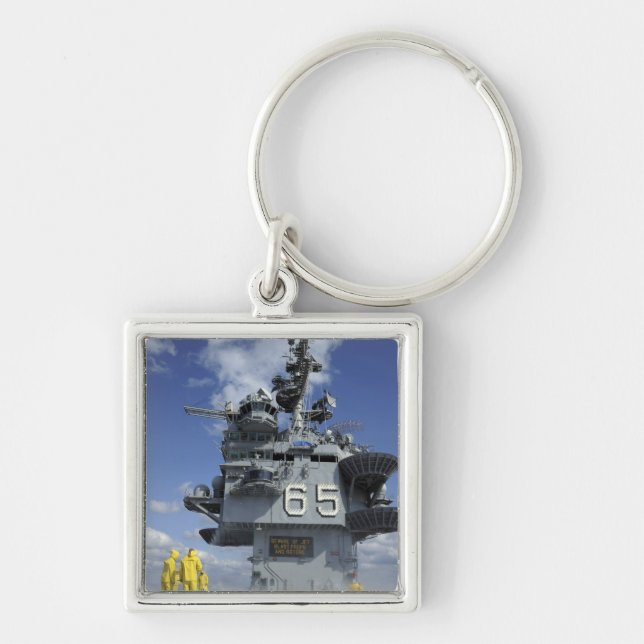 Air department Sailors test the sprinkler syste Key Ring (Front)