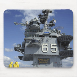 Air department Sailors test the sprinkler syste Mouse Mat