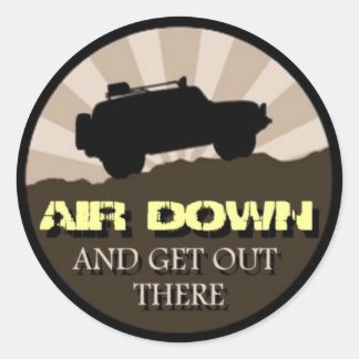 AIR DOWN CLASSIC ROUND STICKER
