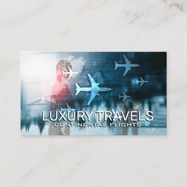 Air Flight Travels | Airport Business Card (Front)