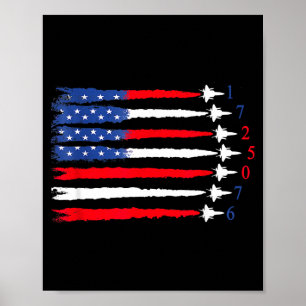 Air Force American Flag 4th Of July 2026 Funny Gif Poster