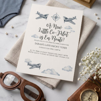 Air Force Baby Shower Invite Little Co-Pilot