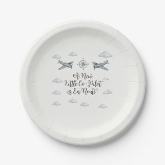 Air Force Baby Shower Plate Little Co-Pilot