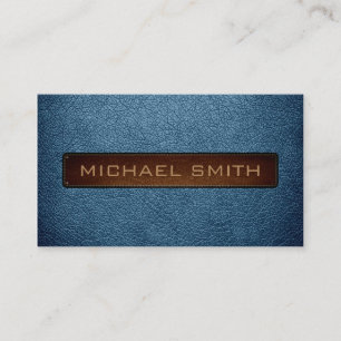 Air Force blue (RAF) Leather Look Professional Business Card