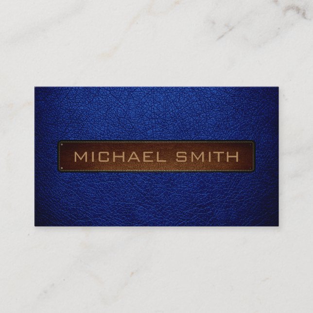 Air Force blue (USAF) Leather Look Professional Business Card (Front)