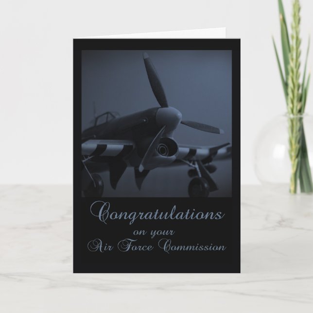 Air Force Commissioning Congratulations Card - Haw (Front)
