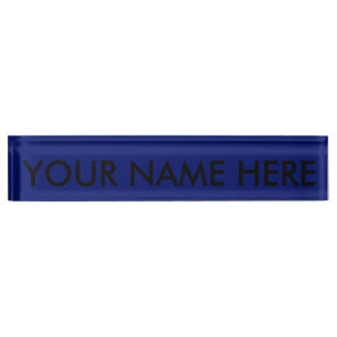 AIR FORCE DARK BLUE (solid colour background) ~ Nameplate