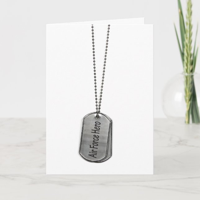 Air Force Dog Tag Thank You Card (Front)