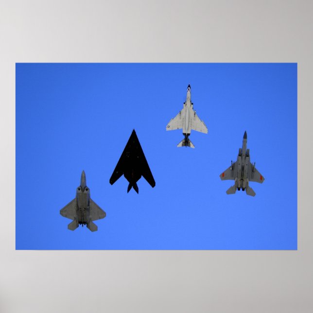 Air Force Fighter Jet Formation Poster (Front)